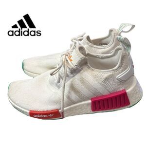 Adidas NMD_R1 NMD R1 White Magenta Green Women's Running Shoes Sneakers 8